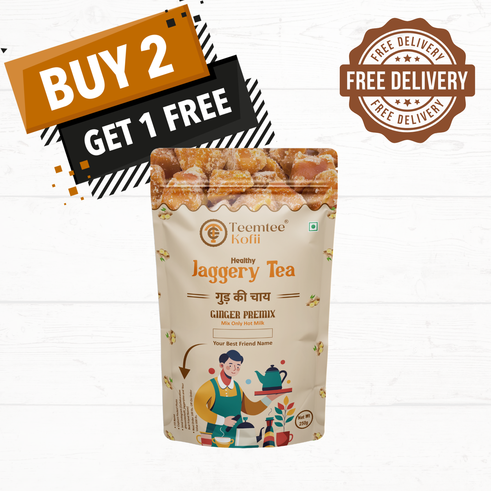 Jaggery Ginger Tea Premix